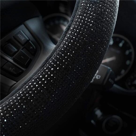Steering Wheel Cover for Women Men Bling Bling Crystal Diamond Sparkling Car SUV - Picture 4 of 7